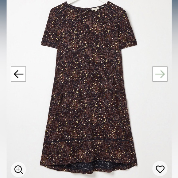 Fat Face Simone Dot Jersey Dress 12L - Picture 4 of 7